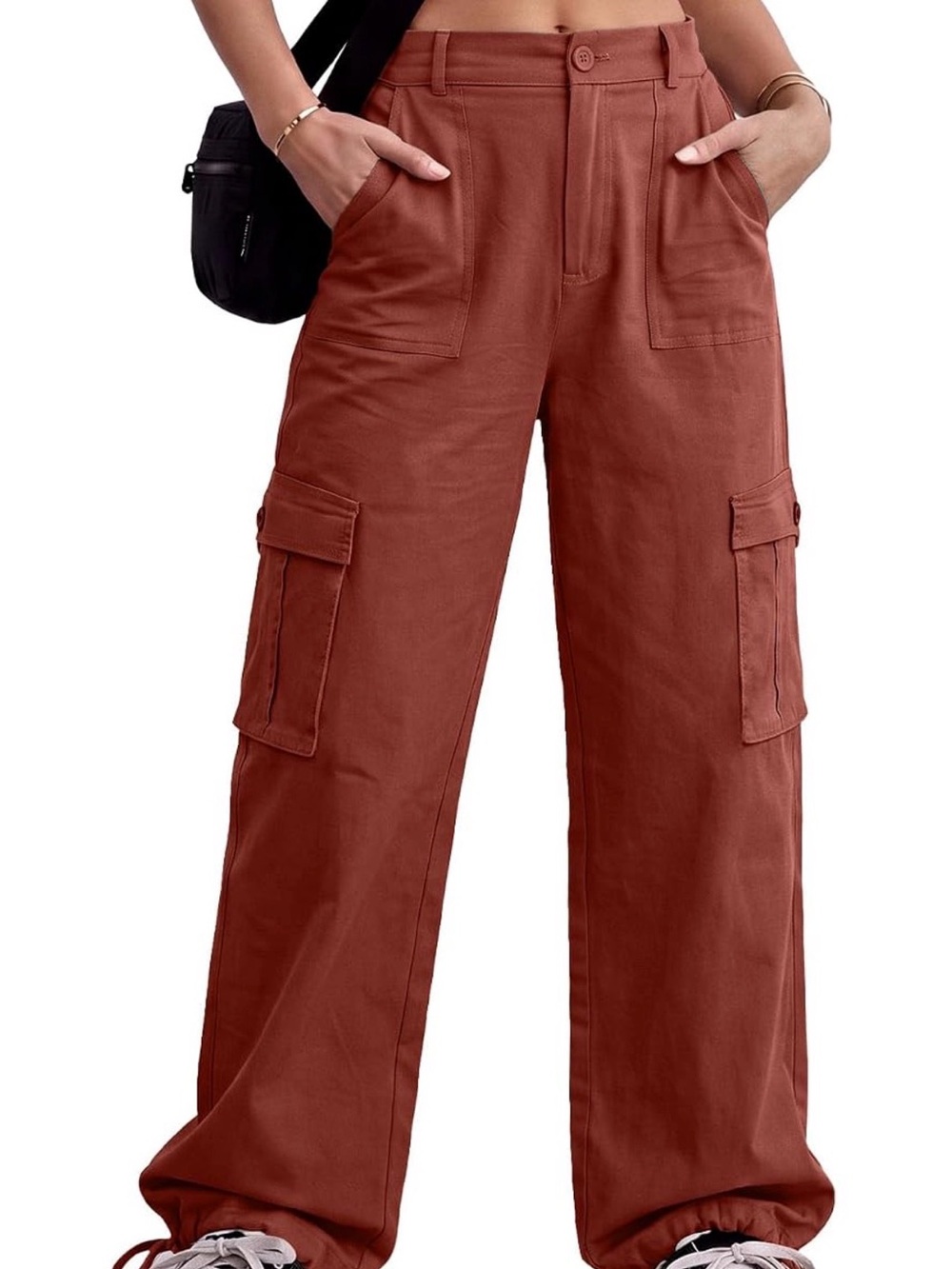 High Waisted Cargo Pants that cinch at the ankle.